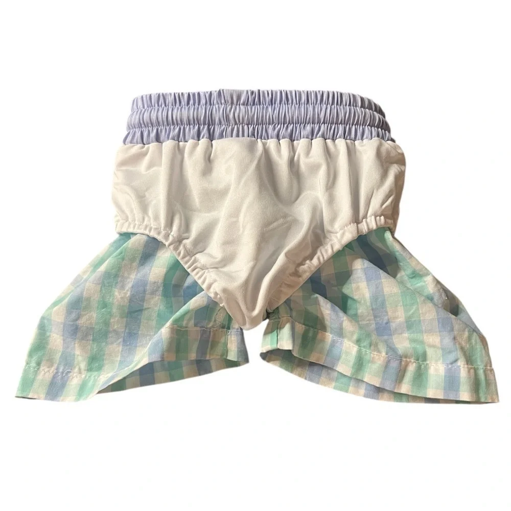 Eliza James Kids Plaid Baby Boy Swim Trunks Size 3 Months